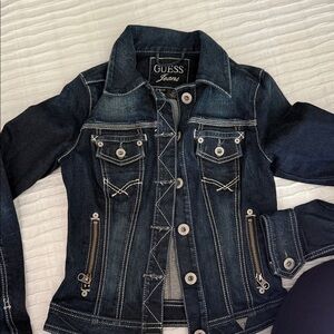 GUESS Women's Dark Indigo Jean Jacket